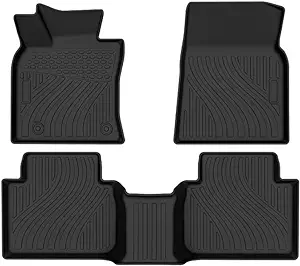 Photo 1 of Camry Floor Mats Compatible with 2018-2023 Toyota Camry, Non Hybrid or AWD Models?All Weather Protection 3D Tech Waterproof Durable Anti-slipTPE Floor Liners 1st ? 2nd Row Custom-fit Set Accessories 