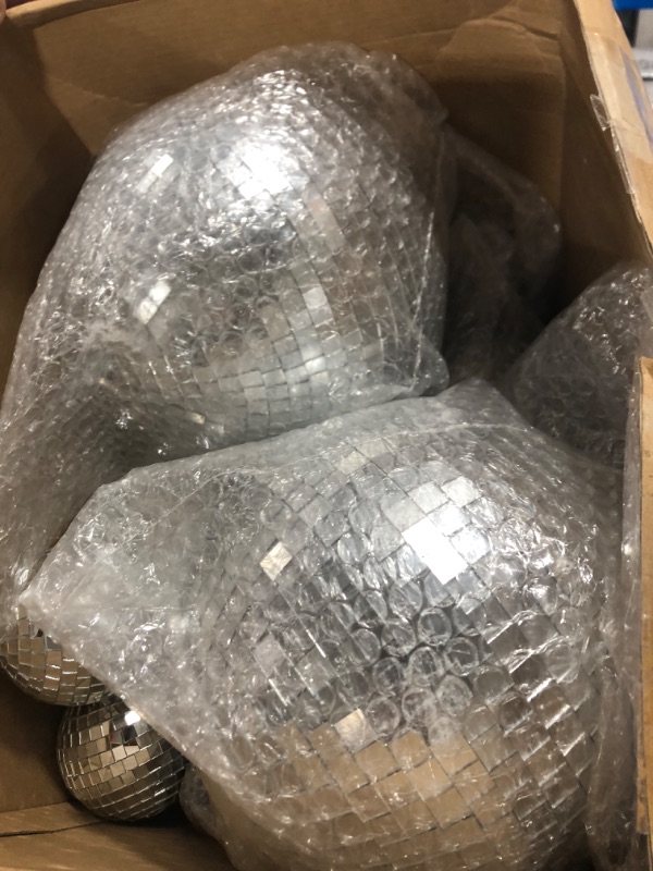 Photo 2 of 17 Pack Large Disco Ball Hanging Disco Ball Small Disco Ball Mirror Disco Balls Decorations for Party Wedding Dance and Music Festivals Decor Club Stage Props DJ Decoration 