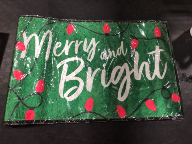 Photo 2 of MAINEVENT Merry and Bright Doormat 28x17 Inch, Merry and Bright Rug, Merry and Bright Indoor Rug, Merry Everything Doormat, Merry and Bright Christmas Doormats, Merry and Bright Christmas Indoor Rugs
