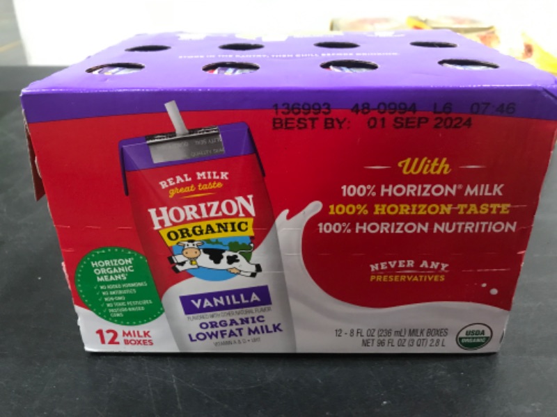 Photo 2 of Horizon Organic Shelf-Stable Low Fat milk Boxes, Vanilla, 8 oz., 12 Pack