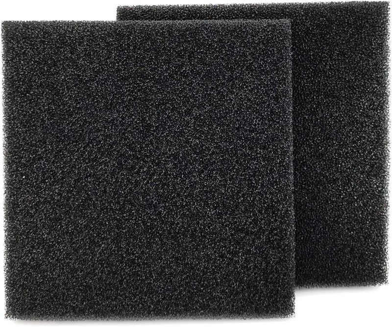 Photo 1 of SHUNTING Filter Foam Sponges,Filter Media Pad,Filter Sponge, Cut-to-Size Foam(4 Pack) for Aquarium Fish Tank 9.8"x9.8"x1" (25ppi, Black)
