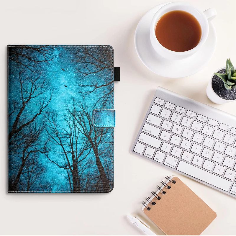 Photo 1 of AKHIOK Case for iPad 9th/8th/7th Generation (2021/2020/2019 Release), iPad 10.2 inch Case, Premium PU Leather Stand Cover with Pencil Holder, Smart Auto Wake/Sleep, Forest 