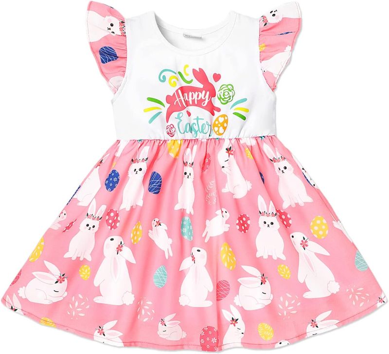 Photo 1 of [Size 3-6mo] PATPAT Baby Girl Dress Newborn Infant Girls Ruffle Sleeve Bowknot Dress Princess Casual Dress 