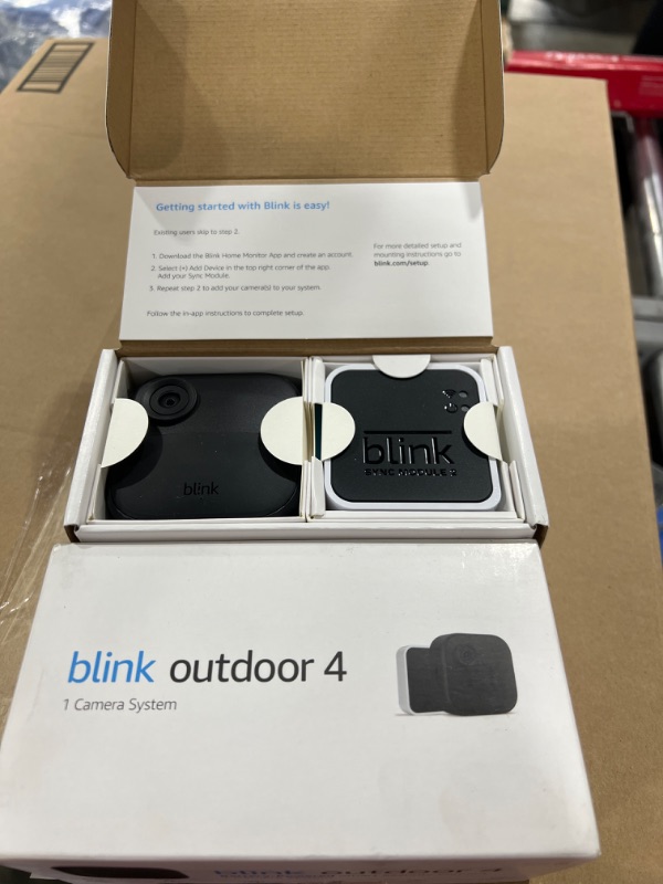 Photo 2 of Blink Outdoor 4 (4th Gen) + Blink Mini – Smart security camera, two-way talk, HD live view, motion detection, set up in minutes, Works with Alexa – 1 camera system + Mini (Black) 1 Camera System + Free Blink Mini Cam (Black)
