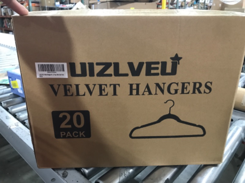 Photo 2 of  Velvet, Non-Slip Suit Clothes Hangers, Black 20 Pack 