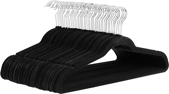 Photo 1 of  Velvet, Non-Slip Suit Clothes Hangers, Black 20 Pack 