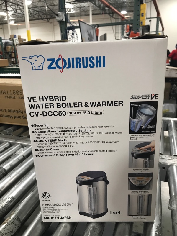 Photo 2 of Zojirushi America CV-DCC50XT VE Hybrid Water Boiler And Warmer, 5-Liter, Stainless Dark Brown 5-Liter Boiler