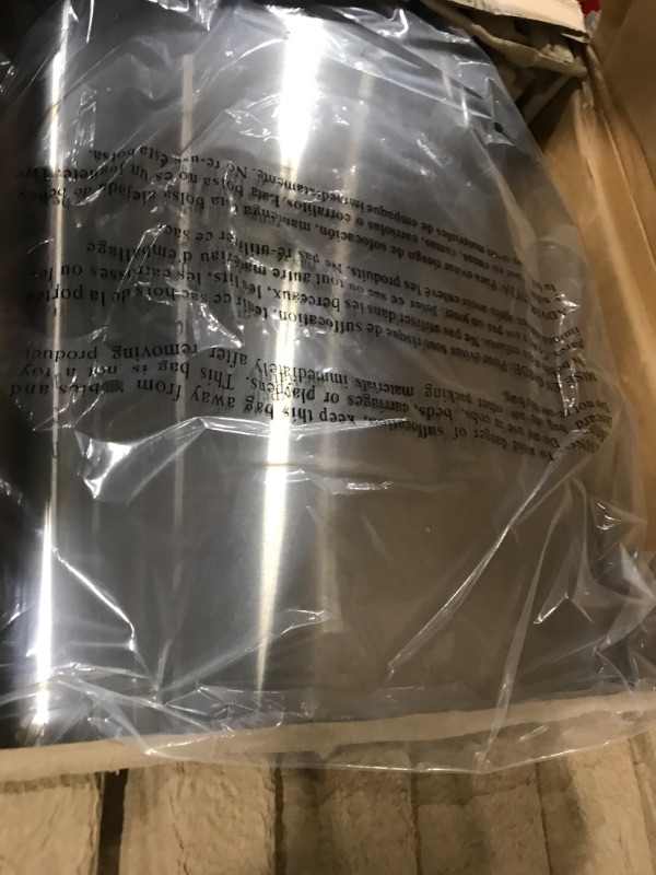 Photo 1 of Ninestars DZT-80-35 Automatic Touchless Infrared Motion Sensor Trash Can, 21 Gal 80L, Heavy Duty Stainless Steel Base (Oval, Silver/Brush Lid) Trashcan, SS