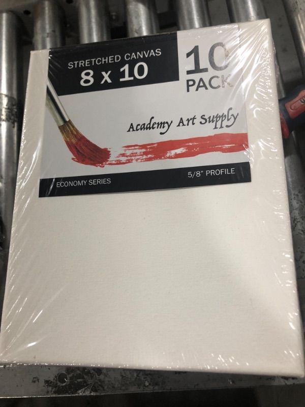 Photo 2 of Academy Art Supply 8 x 10 inch Stretched Canvas Value Pack of 10