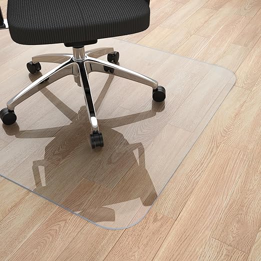 Photo 1 of Yecaye Desk Chair Mat for Hardwood Floor, 48"×36" Office Chair Mat, PVC Computer Chair Mat, Floor Protector for Rolling Chair, Only for Hard Floor