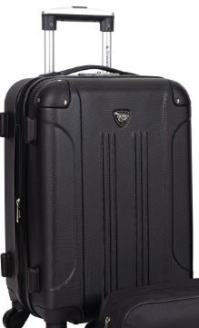 Photo 1 of Travelers Club Chicago Hardside Expandable Spinner Luggage, Black,