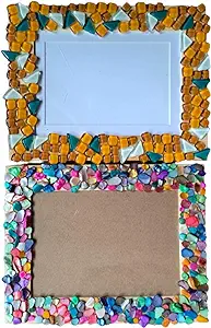 Photo 1 of ChicFunhood DIY Mosaic Picture Frame Kit for Kids, Creative Arts and Craft Kits for Boys & Girls, Engaging Crafts for Ages 6-12, Unique Photo Frame Birthday Gifts for Ages 6-8, 8-12, 10-12
