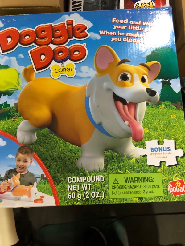 Photo 2 of Doggie Doo Corgi Game - Unpredictable Action - Feed The Doggie and Collect His Doo to Win - Includes 24-Piece Puzzle by Goliath