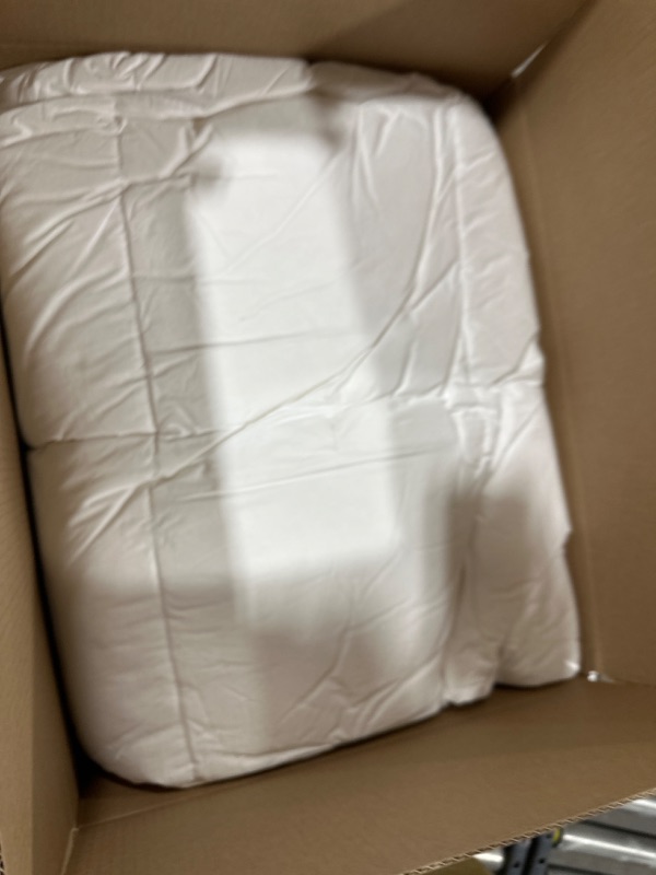 Photo 2 of Cosybay Cotton Quilted White Feather Comforter Filled with Feather & Down –Machine Washable - All Season Duvet Insert or Stand-Alone – Oversized King Size (116*98Inch) Oversized King White/All Season