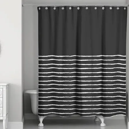 Photo 1 of Basley Stripes Single Shower Curtain Latitude Run
