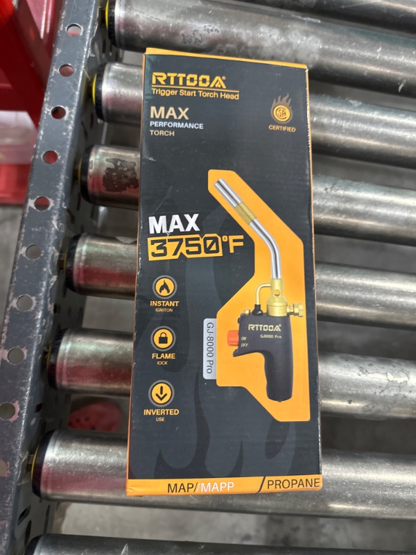 Photo 1 of RTTOOA High Intensity Adjustable Propane Torch Head, GJ-8000 Trigger Start Mapp Gas Torch Map Gas Torch Kit with Self Ignition,Pencil Flame Welding Torch Fuel by MAPP, MAP/PRO?CSA Certified)