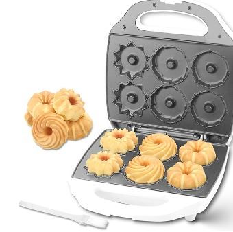 Photo 1 of SugarWhisk Mini Donut Maker Machine, Electric Mini Bundt Cake Pan, Bake 6 Bundt Doughnuts with 3 Shapes, Excellent for Breakfast, Snacks, Desserts & More