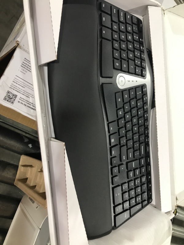 Photo 2 of Nulea Ergonomic Keyboard, Wired Split Keyboard with Pillowed Wrist and Palm Support, Featuring Dual USB Ports, Natural Typing Keyboard for Carpal Tunnel, Compatible with Windows/Mac