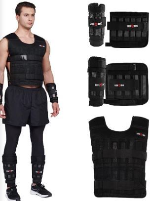 Photo 1 of Adjustable Weighted Vest 44LB Workout Weight Vest Training Fitness Weighted Jacket for Man Woman 