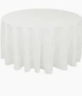 Photo 1 of Aocoz Black Round Tablecloth - 60 Inch Round Tablecloths, Stain-Wrinkle Resistant, and Washable, Decorative Polyester Table Cover for Dining Table, Banquets, Buffet Parties, and Wedding White [2 Pack ] 60 Round
