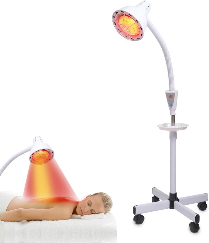 Photo 1 of Infrared-Light-Red-Heat-lamp - 275W Near Red Infrared Heat Lamp for Relieve Joint Pain and Muscle Aches for Body Standing Heat Lamp
