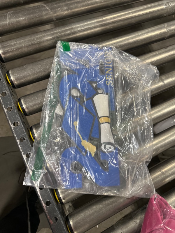 Photo 1 of Senior 2024 Graduation Wooden Sign 2024 Graduation Party Photo Booth Props Class of 2024 Wooden Signs for Congrats Grad Party Decorations (Blue)