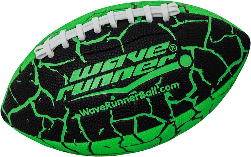 Photo 1 of Wave Runner Grip It Waterproof Junior Size Football, 9.25 Size, Durable & Double Laced, Perfect for Beach Accessories, Kids Games, Pool Toys, Outdoor Games, All-Weather Indoor & Outdoor Play
