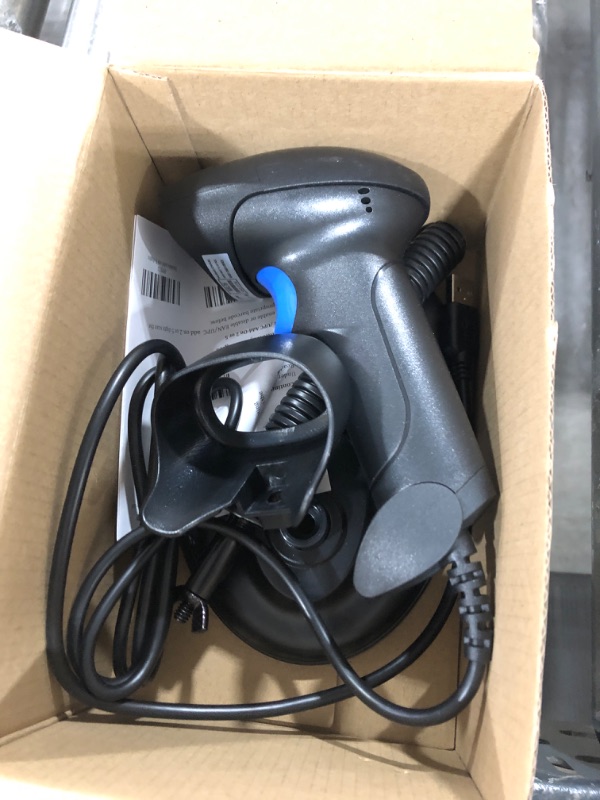 Photo 2 of NetumScan Handheld USB 1D Barcode Scanner with Stand, Wired CCD Bar Code Reader for POS System Sensing, Store, Supermarket, Warehouse

