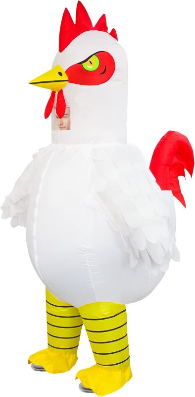 Photo 1 of Seeds of Light Inflatable Chicken Costume Adult Funny Halloween Costumes Blow up Chicken Costumes for Men Women Cosplay Party Easter
