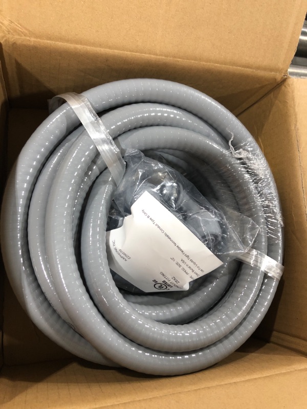 Photo 2 of Neorexon Liquid-Tight Conduit and Connector Kit 1/2inch 25ft, Flexible Non Metallic Liquid Tight Electrical Conduit w/UL Certification, Electrical Conduit Kit with 5 Straight, 5 Angle Fittings