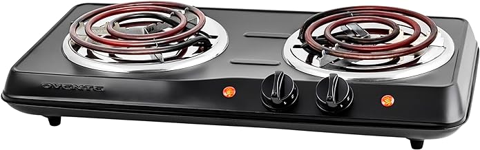 Photo 1 of Ovente Electric Double Coil Burner Hot Plate Cooktop