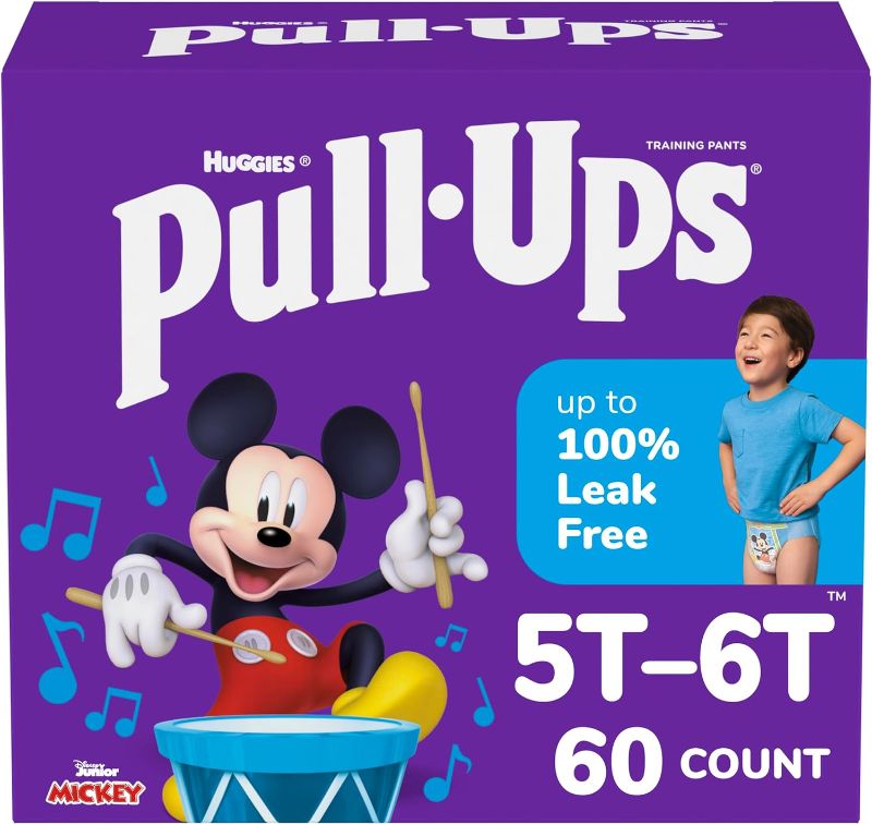 Photo 1 of Pull-Ups Boys' Potty Training Pants, Size 5T-6T Training Underwear (46+ lbs), 60 Count
