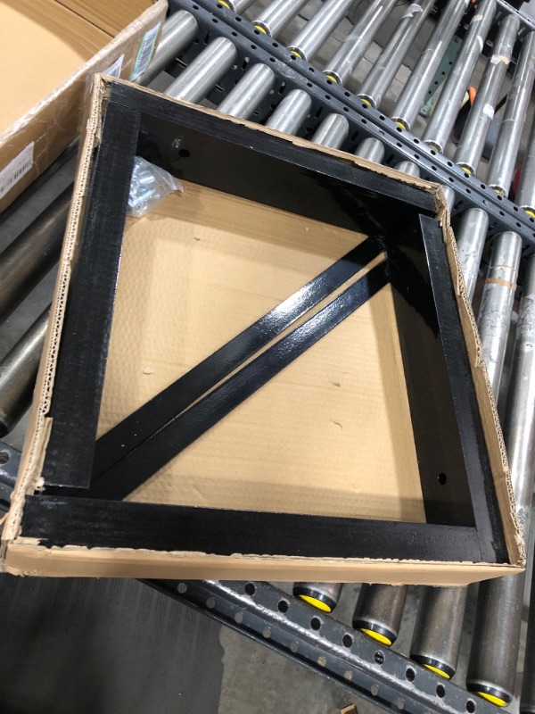 Photo 2 of TBAPFS 18 x 18 Inch Black Welded Structural Steel Mounting Brackets with Screws Spacers and Sleeves - 2 PCS 18"x18" Welded Structural Mounting Brackets