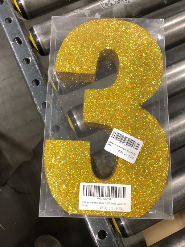 Photo 2 of Glitter number 10inch (10 inch, Gold-3)