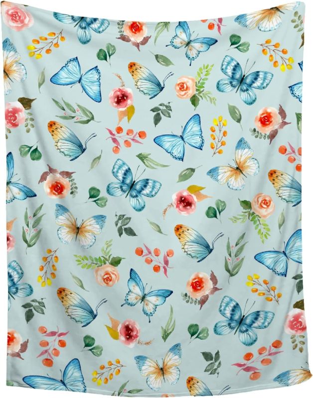 Photo 1 of Butterfly Throw Blanket,Super Soft Butterfly Gifts for Women,Butterfly Blanket for Butterfly Lovers,Lightweight Cozy Plush Blankets for Bed Sofa Couch Bedroom Travel,Kids Size-40"x50"
