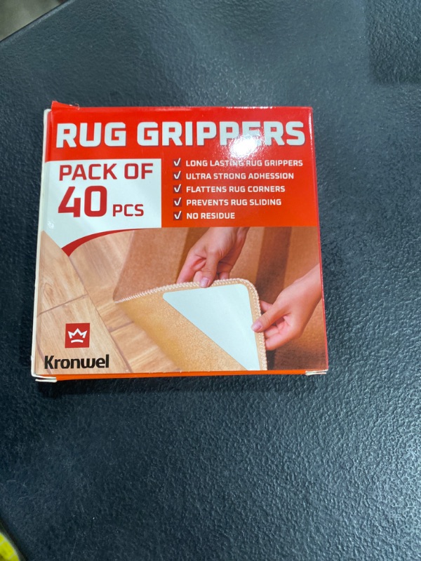 Photo 2 of 40 Pack Rug Corners Grippers for Hardwood Floors, Wood Floor, Carpet, Laminate, Area Rugs on Tile - Rug Stickers - Rug Pads - Rug Tape - Double Sided Rug Tape - No Slip Rug Grip - Anti Slip Rug Grips 40 Triangular