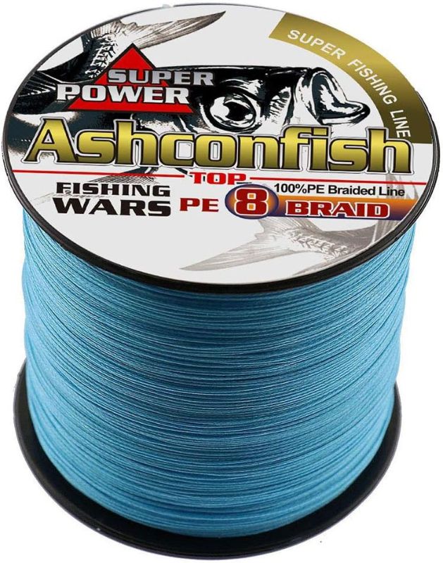 Photo 1 of Ashconfish Braided Fishing Line- 8 Strands Super Strong PE Fishing Wire-100M/109Yards-300M/328Yards-500M/547Yards-1000M/1093Yards -6lb 8lb to 300lb-Abrasion Resistant-Zero Stretch- Multiple Colors
