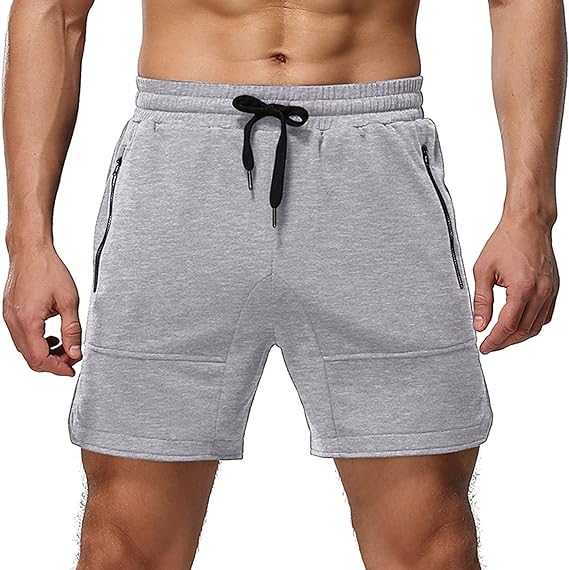 Photo 1 of Aimeilgot Mens Shorts Casual Elastic Waist Athletic Gym Summer Beach Shorts with Pockets
