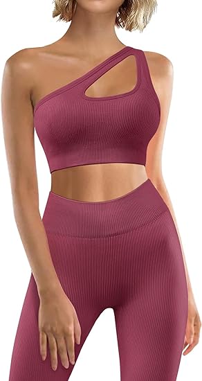Photo 1 of XS- Workout Outfits for Women 2 Piece Ribbed Seamless Yoga Leggings Exercise Sets 