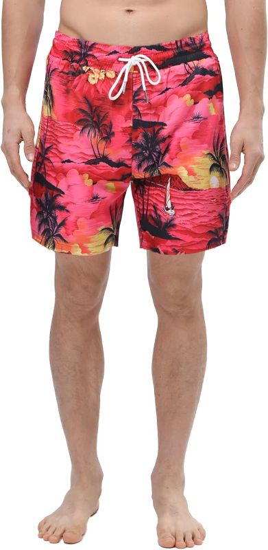 Photo 1 of MEDIUM-Hawaiian Shorts Men Hawaiian Beach Board Shorts Summer Printed Swim Trunks Funny Beach Swimwear Shorts for Men
