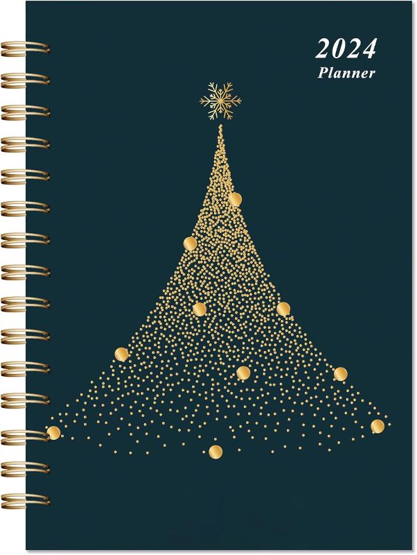 Photo 1 of 4 PACK Planner 2024-2025 Daily Weekly and Monthly - 2024 Calendar 12 Month Planner Jan. to Dec. - 5" x 8" Weekly and Monthly Planner 2024 - Monthly Planner 2024-2025 with Spiral Bound - Star
