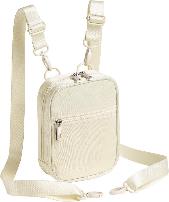 Photo 1 of Crossbody Bag Sling Purse for Women Travel, Multi Position Fanny Back Pack with 2 Adjustable Straps 1.5L(CREAM)