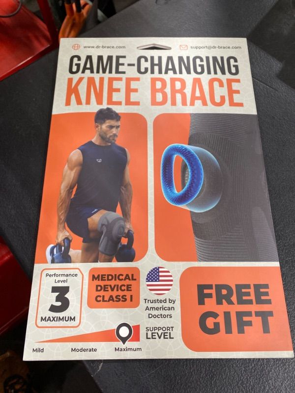 Photo 1 of DR. BRACE ELITE Knee Brace For Knee Pain, Compression Knee Sleeve With Patella Pad For Maximum Knee Support And Fast Recovery For Men And Women-Please Check How To Measure Video(Pluto, Large)
