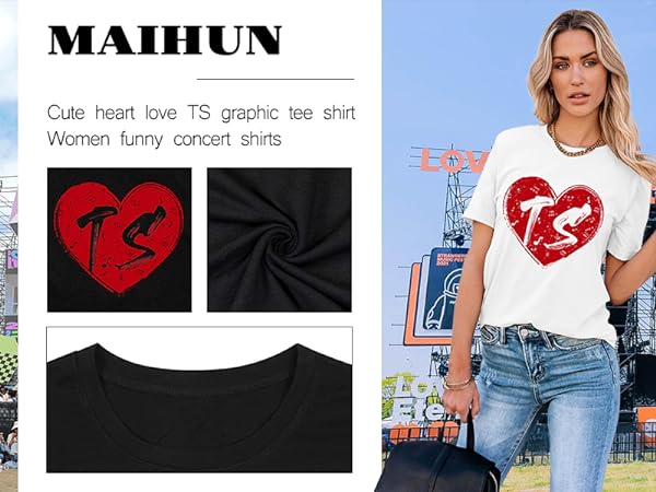 Photo 1 of 2XL MAIHUN Concert Shirts Women Country Music Tshirt I Love Short Sleeve Fans Gift Tee Tops
