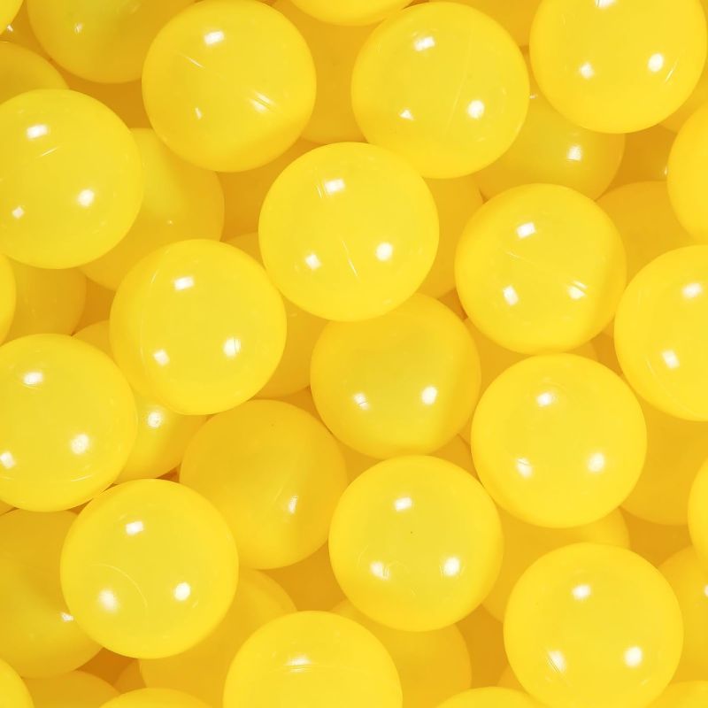 Photo 1 of Heopeis Ball Pit Balls - 2.75inch Plastic Ball Play Balls BPA Free Phthalate Free Non-Toxic Play Balls for Children Ball Pit Party Brithday Ball Pool Tent, 50 Balls. (Macaron Yellow)
