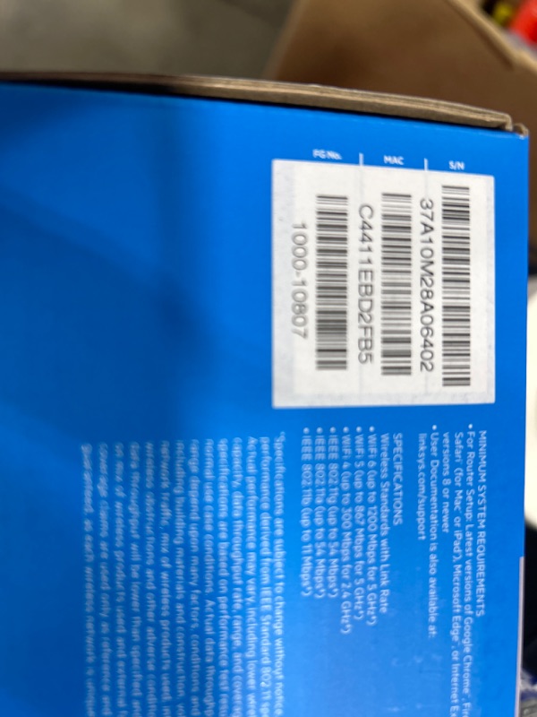 Photo 3 of Linksys WiFi 6 Router, Dual-Band, 3,000 Sq. ft Coverage, 40+ Devices, Speeds up to (AX1800) 1.8Gbps - E7352-2PK w/Extended 18 Month Warranty WIFI 6 3000 ft, 40+ Devices