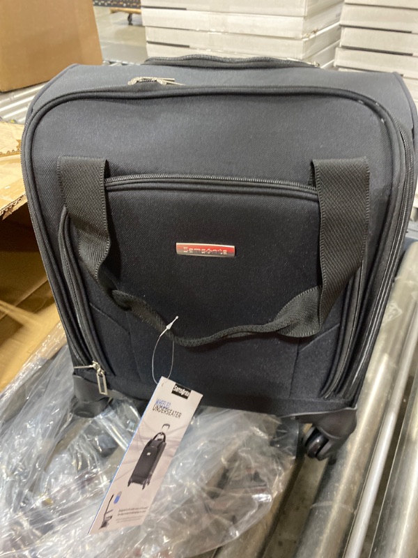 Photo 2 of Samsonite Underseat Carry-On Spinner with USB Port, Jet Black, One Size One Size Jet Black