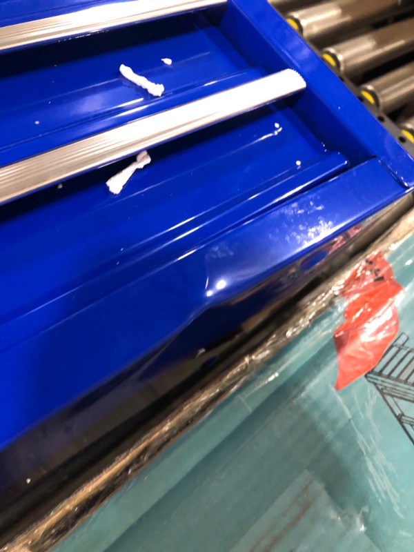 Photo 1 of Workington Portable Metal Tool Chest with 4 Drawers, 20" 4-Drawer Tool Chest Cabinet with Ball Bearing Drawer Slides, Steel Tool Storage Box Organizer 4004 Bluelpnpmcc5175124
