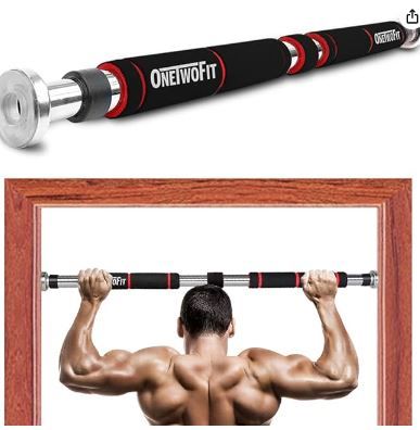 Photo 1 of OneTwoFit Pull Up Bar Doorway Chin Up Bar Household Horizontal Bar Home Gym Exercise Fitness