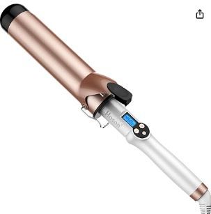 Photo 1 of Hoson 2 Inch Curling Iron Large Barrel, Long Barrel Curling Wand Dual Voltage, Ceramic Tourmaline Coating with LCD Display, Glove Include